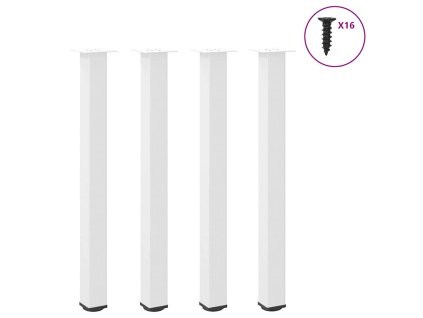 vidaXL Nohy barového stolu 4 ks bílé 100–102 cm ocelové