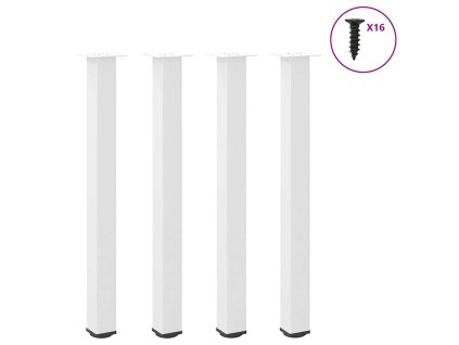 vidaXL Nohy barového stolu 4 ks bílé 90-92 cm ocelové