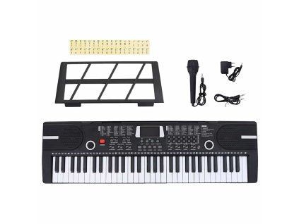 vidaXL 61 kláves Piano Electric Keyboard s hudebním stojanem pro děti