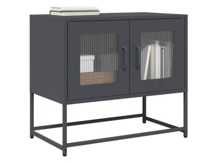 vidaXL TV skříňka antracit 68x39x60,5 cm Ocel válcovaná za studena