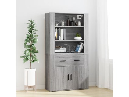 vidaXL Skříň highboard šedá sonoma kompozitní dřevo