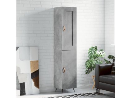 vidaXL Skříň highboard betonově šedá 34,5x34x180 cm kompozitní dřevo