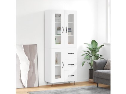 vidaXL Skříň highboard bílá 69,5 x 34 x 180 cm kompozitní dřevo