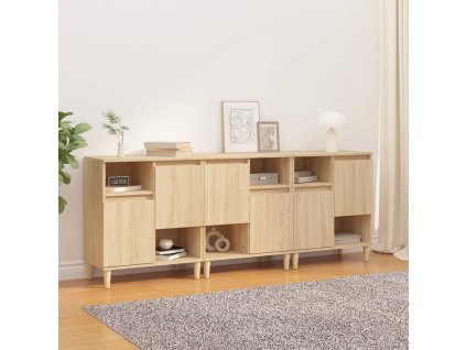 vidaXL Příborníky 3 ks dub sonoma 60 x 35 x 70 cm kompozitní dřevo