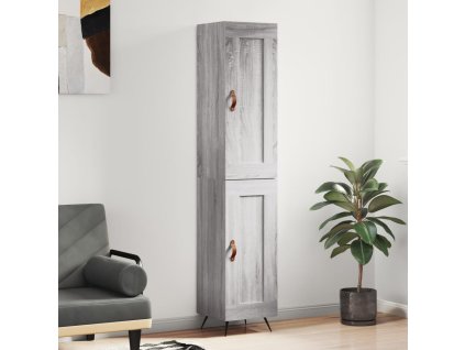 vidaXL Skříň highboard šedá sonoma 34,5 x 34 x 180 cm kompozitní dřevo