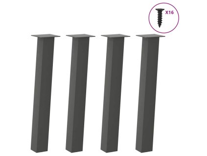 vidaXL Nohy konzolového stolku 4 ks antracitové 72 cm ocelové