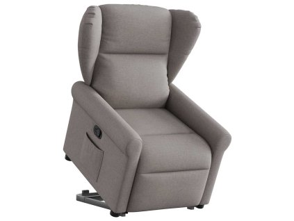 vidaXL Zvedací polohovací křeslo taupe textil