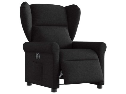 vidaXL Elektrické polohovací křeslo černé textil