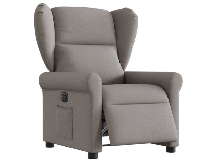 vidaXL Elektrické polohovací křeslo taupe textil