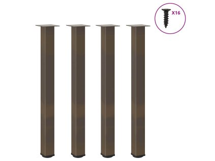 vidaXL Nohy barového stolu 4 ks přírodní ocel 90-92 cm ocel