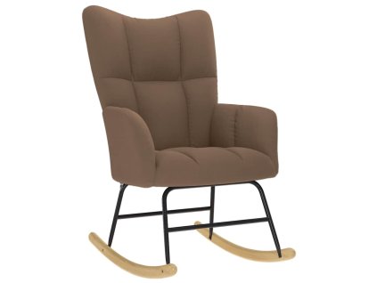 vidaXL Houpací křeslo hnědé textil
