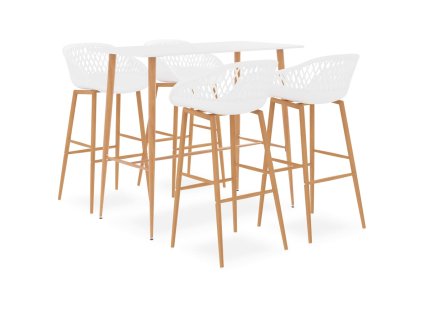 vidaXL 5dílný barový set bílý