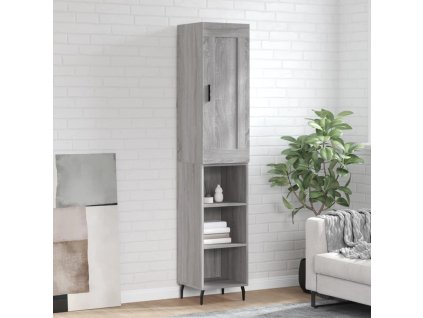 vidaXL Skříň highboard šedá sonoma 34,5 x 34 x 180 cm kompozitní dřevo