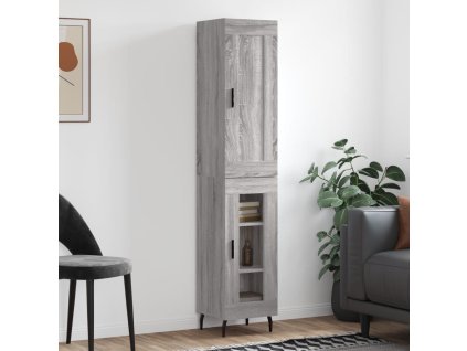 vidaXL Skříň highboard šedá sonoma 34,5 x 34 x 180 cm kompozitní dřevo