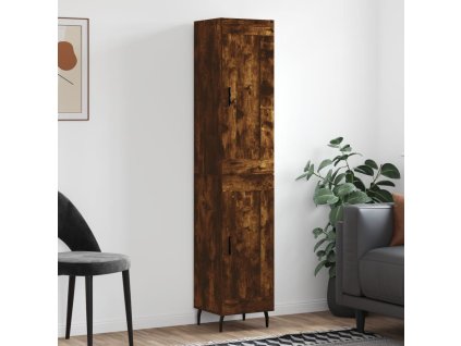 vidaXL Skříň highboard kouřový dub 34,5 x 34 x 180 cm kompozitní dřevo