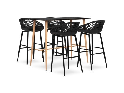 vidaXL 5dílný barový set černý