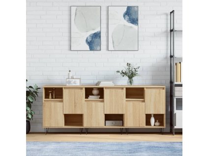 vidaXL Příborníky 3 ks dub sonoma kompozitní dřevo