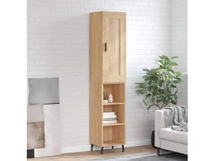 vidaXL Skříň highboard dub sonoma 34,5 x 34 x 180 cm kompozitní dřevo
