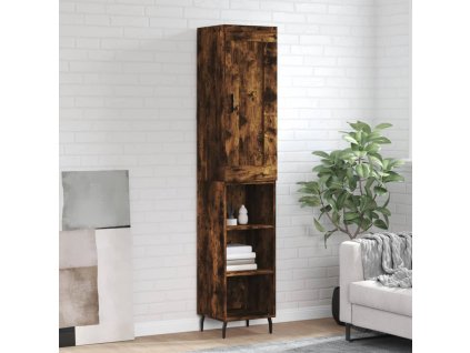vidaXL Skříň highboard kouřový dub 34,5 x 34 x 180 cm kompozitní dřevo