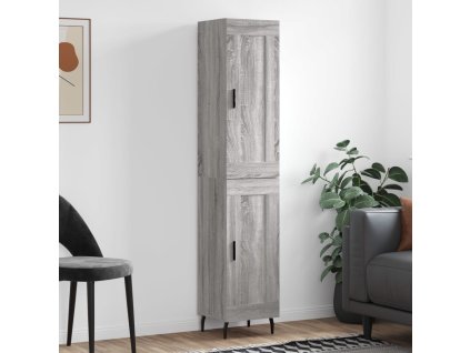 vidaXL Skříň highboard šedá sonoma 34,5 x 34 x 180 cm kompozitní dřevo