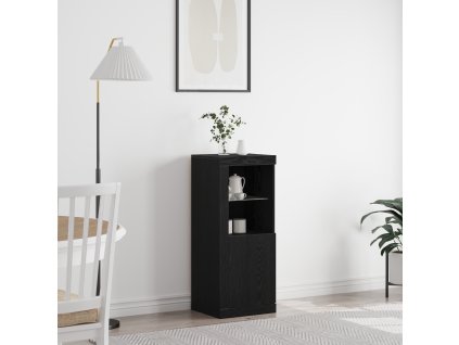 vidaXL Servírovací skříň Černý dub 41 x 37 x 100 cm Kompozitní dřevo