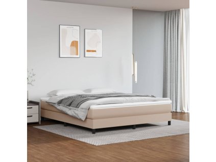 vidaXL Taštičková matrace cappuccino 160 x 200 x 20 cm umělá kůže