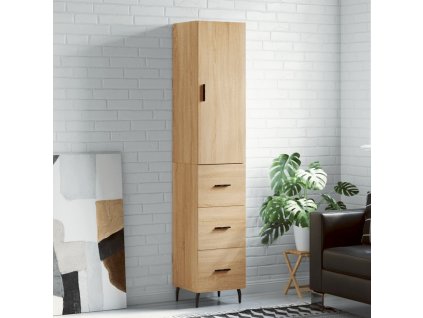 vidaXL Skříň highboard dub sonoma 34,5 x 34 x 180 cm kompozitní dřevo