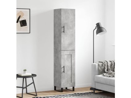 vidaXL Skříň highboard betonově šedá 34,5x34x180 cm kompozitní dřevo