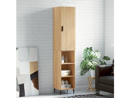 vidaXL Skříň highboard dub sonoma 34,5 x 34 x 180 cm kompozitní dřevo