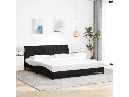 vidaXL Rám postele bez matrace Hanko černý 180 x 200 cm textil