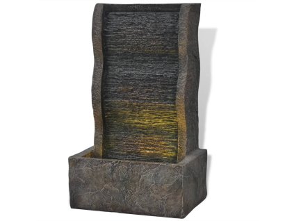 vidaXL Interiérová fontánka s LED osvětlením, polyresin