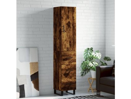 vidaXL Skříň highboard kouřový dub 34,5 x 34 x 180 cm kompozitní dřevo