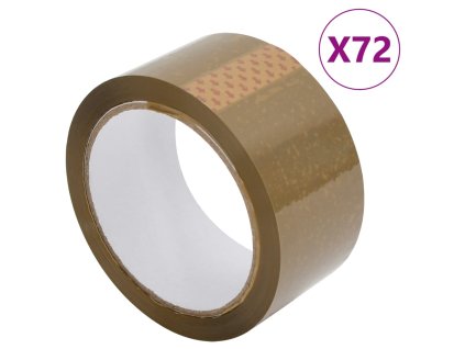 vidaXL Lepicí páska 72 ks hnědá 48 mm x 66 m