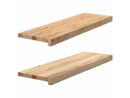vidaXL Okenní parapety 2 ks neošetřené 80x30x2cm masivní dubové dřevo