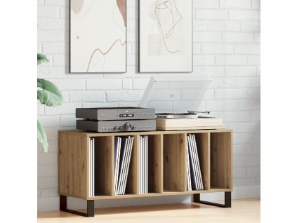 vidaXL Skříň na gramofonové desky dub artisan 100 x 38 x 48 cm