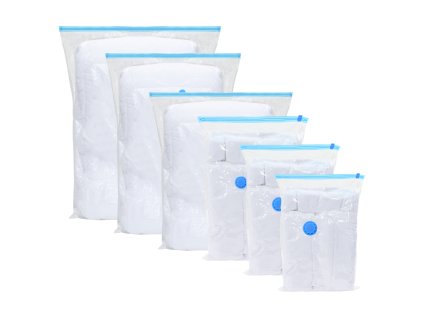 vidaXL Skladovací sáčky 50 pcs Transparentní a modrá 130 x 100 cm