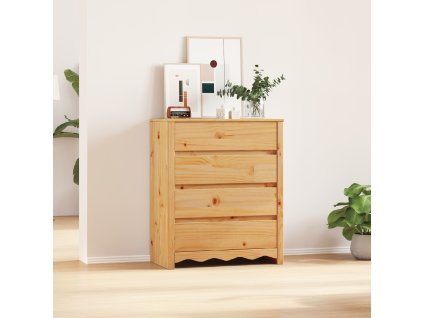 vidaXL Příborník Drammen Dub 76,5 x 40 x 91 cm Masivní borové dřevo