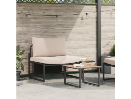 vidaXL Sada zahradních pohovek 2 pcs Taupe Ocel