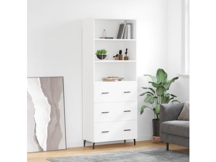 vidaXL Skříň highboard bílá 69,5 x 34 x 180 cm kompozitní dřevo