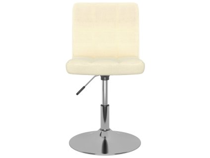 vidaXL Otočná jídelní židle krémová textil