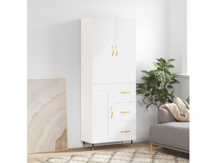 vidaXL Skříň highboard bílá 69,5 x 34 x 180 cm kompozitní dřevo