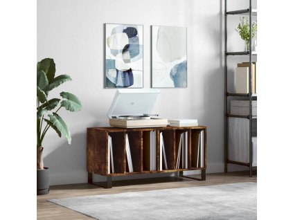 vidaXL Skříňka na LP desky kouřový dub 100x38x48 cm kompozitní dřevo