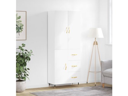 vidaXL Skříň highboard bílá 69,5 x 34 x 180 cm kompozitní dřevo