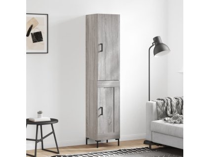 vidaXL Skříň highboard šedá sonoma 34,5 x 34 x 180 cm kompozitní dřevo