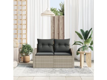 vidaXL Zahradní sofa s polštářem 123 x 62 x 69 cm polyratan
