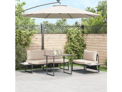 vidaXL Zahradní stůl Šedá 100 x 55 x 70 cm Ocel a DPC