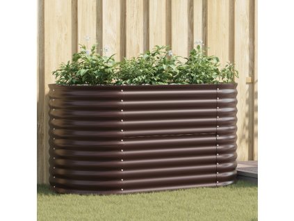 vidaXL Vyvýšený záhon Hnědá 160 x 80 x 81 cm Ocel