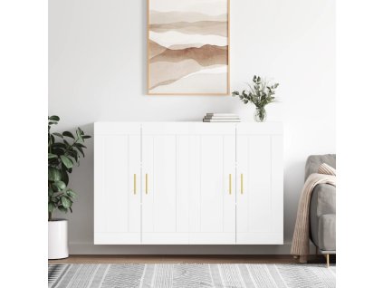 vidaXL Nástěnné skříňky 2 ks bílé kompozitní dřevo