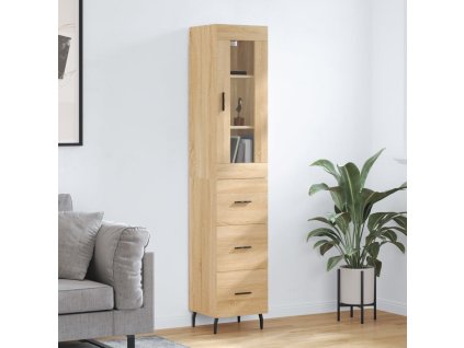 vidaXL Skříň highboard dub sonoma 34,5 x 34 x 180 cm kompozitní dřevo