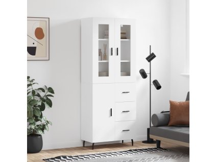 vidaXL Skříň highboard bílá 69,5 x 34 x 180 cm kompozitní dřevo